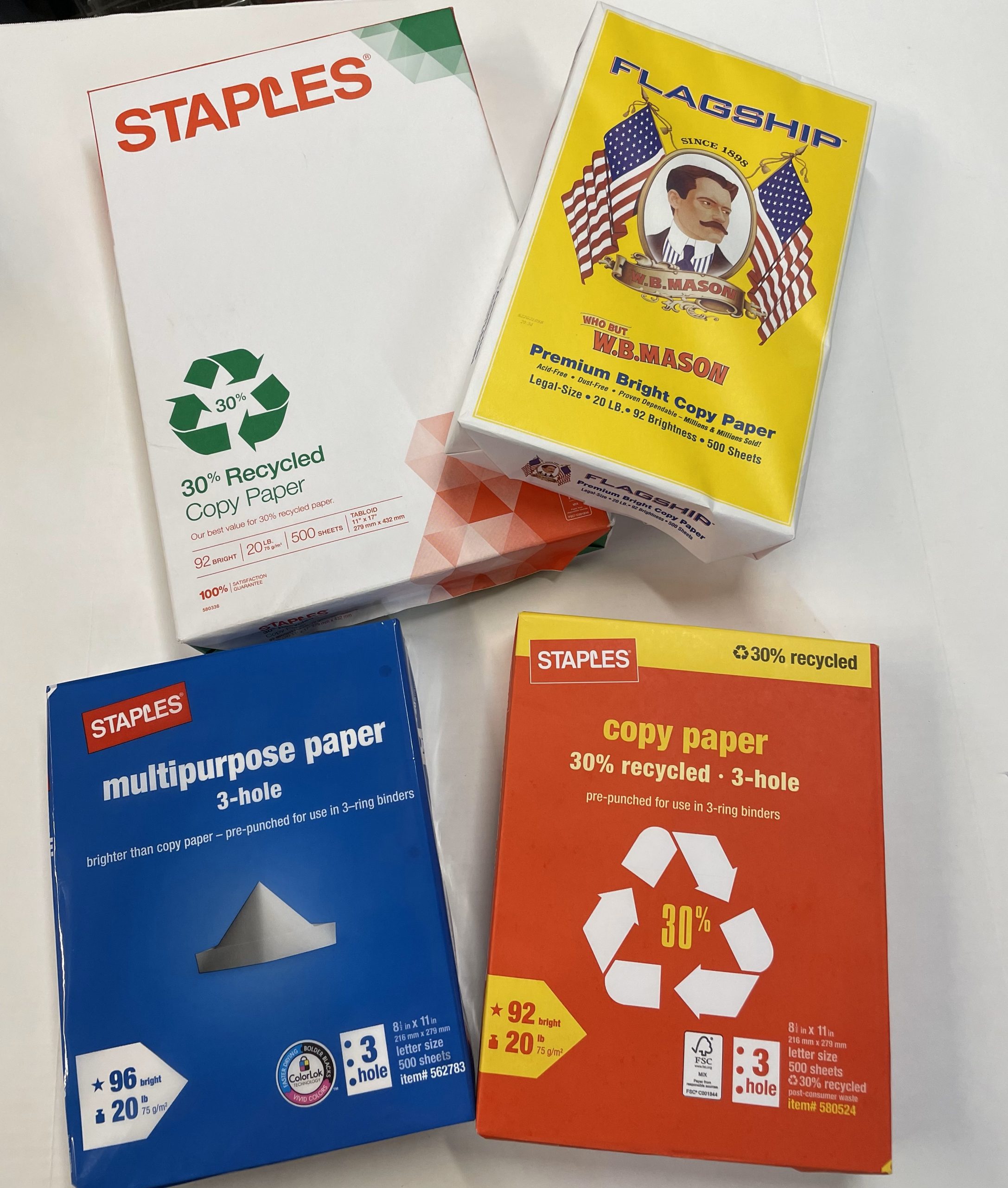 Image of packs of white paper